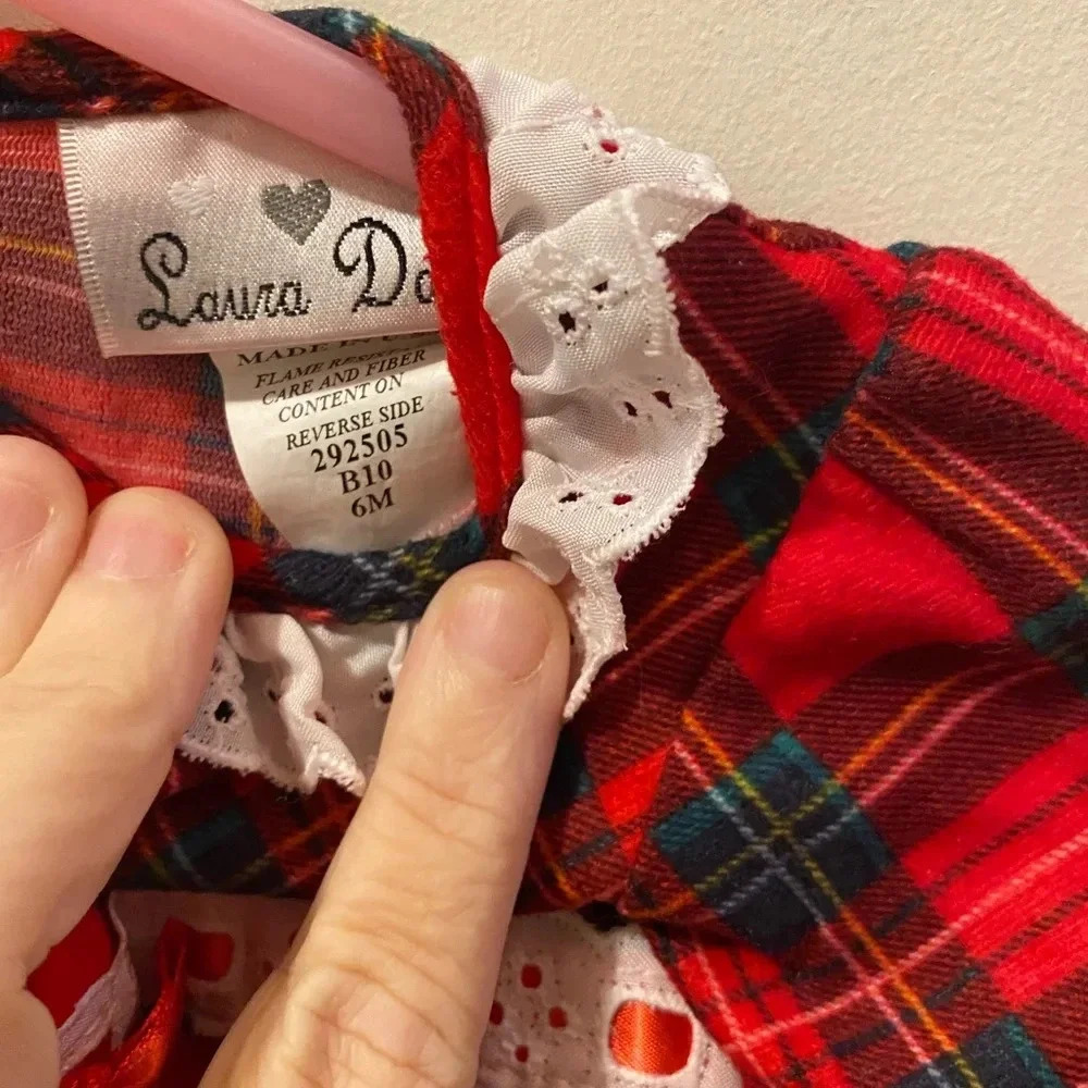 Plaid Holiday Ruffle Butt Sleeper - Picture 5 of 6